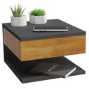 Ver imagem 3 de Mesa de Cabeceira Suspensa 1 Gaveta Superior Preto