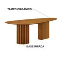 Ver imagem 2 de Conjunto Sala de Jantar Mesa Orgânica 200cm 6 Cadeiras Belle sem Tampo Vidro Cinamomo/Sintético Terr