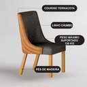 Ver imagem 6 de Conjunto Sala de Jantar Mesa Orgânica 200cm 6 Cadeiras Belle sem Tampo Vidro Cinamomo/Sintético Terr
