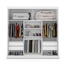 Ver imagem 2 de Guarda-Roupa Flórida Plus com 3 Portas de Correr 4 Gavetas e Espelho Fama