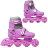 Patins Roller In Line 4 Rodas Em Linha Infantil Feminino + Acessórios Rosa Importway - 37 - 4
