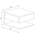 Ver imagem 4 de Mesa de Cabeceira Suspensa 1 Gaveta Superior