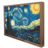 Quadro Decorativo Caixa Noite Estrelada - Van Gogh Tacolado Moldura Caixa Alta 4,5cm Branca com Vidr - 3
