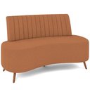 Ver imagem 1 de Sofá Chaise Living 2 Lugares 135cm para Sala Cayman K01 Bouclê Mostarda