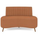 Ver imagem 5 de Sofá Chaise Living 2 Lugares 135cm para Sala Cayman K01 Bouclê Mostarda