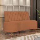 Ver imagem 6 de Sofá Chaise Living 2 Lugares 135cm para Sala Cayman K01 Bouclê Mostarda