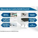 Ver imagem 2 de Módulo Cozinha Bertolini Gourmet Balcão 7124 3 Portas e 2 Gavetas c/Tampo Branco/Preto