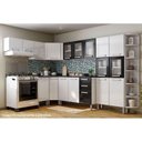 Ver imagem 4 de Módulo Cozinha Bertolini Gourmet Balcão 7124 3 Portas e 2 Gavetas c/Tampo Branco/Preto