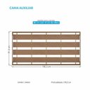 Ver imagem 3 de Cama Auxiliar Solteiro em MDP 190x91cm Marrom/Jatobá