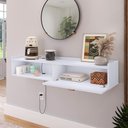 Ver imagem 4 de Aparador Suspenso Pequeno Cantinho Café Porta Nicho Decor Sala Cozinha Hall Entrada Retrô Branco