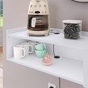 Ver imagem 6 de Aparador Suspenso Pequeno Cantinho Café Porta Nicho Decor Sala Cozinha Hall Entrada Retrô Branco