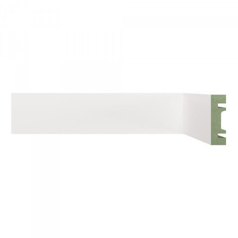 Kit Rodapé de MDF 10 Barras Lisas de 5CMX2,40m Rende 24 Metros Branco/Liso Moldufama