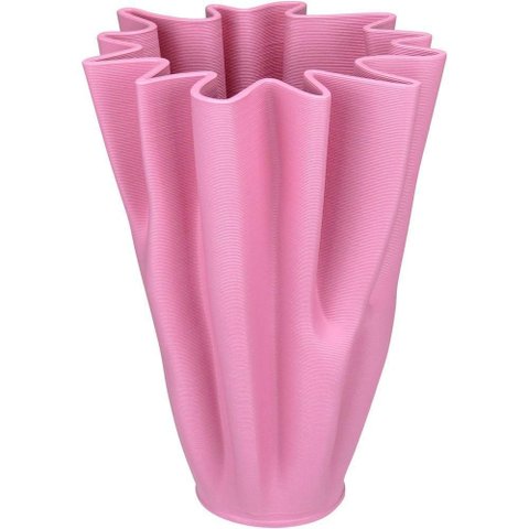 Vaso Decorativo Enfeite Casa Aparador 3d Home&co Cerâmica 25x18x18cm Rosa