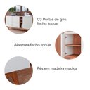 Ver imagem 2 de Buffet 3 Portas com Adega Noronha Branco/Off White Matte/Freijó