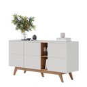 Ver imagem 7 de Buffet 3 Portas com Adega Noronha Branco/Off White Matte/Freijó