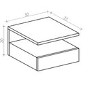 Ver imagem 4 de Mesa de Cabeceira Suspensa 1 Gaveta Inferior