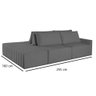 Sofá Ilha Marrocos Modular com Puff 255 Cm Bouclê Grafite - 2