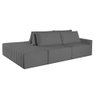 Sofá Ilha Marrocos Modular com Puff 255 Cm Bouclê Grafite - 1