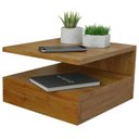 Ver imagem 3 de Mesa de Cabeceira Suspensa 1 Gaveta Inferior Marrom