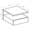 Ver imagem 4 de Mesa de Cabeceira Suspensa 1 Gaveta Inferior