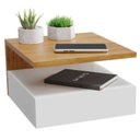 Ver imagem 3 de Mesa de Cabeceira Suspensa 1 Gaveta Inferior Branco