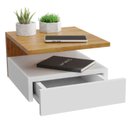Ver imagem 6 de Mesa de Cabeceira Suspensa 1 Gaveta Inferior Branco