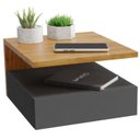 Ver imagem 3 de Mesa de Cabeceira Suspensa 1 Gaveta Inferior Preto
