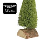 Ver imagem 6 de Mini Pinheiro de Mesa com Base em Tronco de Madeira Rústico 30cm Modelo Premium Realista