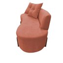 Ver imagem 5 de Namoradeira Sofá Feijão Luna 130cm Orgânica Veludo Terracota
