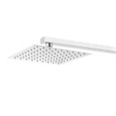 Ver imagem 3 de Ducha Chuveiro Quadrada 20x20cm com Haste Borda Fina Cabeça Móvel para Agua Aquecida ou Fria