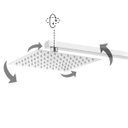 Ver imagem 4 de Ducha Chuveiro Quadrada 20x20cm com Haste Borda Fina Cabeça Móvel para Agua Aquecida ou Fria
