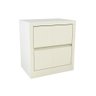 Mesa de Cabeceira 2 Gavetas Off White Brilho - 1