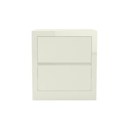 Mesa de Cabeceira 2 Gavetas Off White Brilho - 3