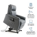 Ver imagem 2 de Poltrona Leito Elevatória e Reclinável Elevamed Dellamed – com Controle Bivolt
