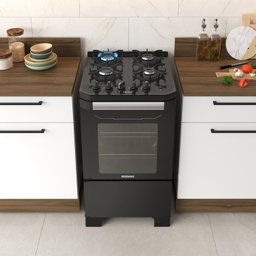 Fogão 4 Bocas Mesa de Vidro Automático Bivolt Itamaster Itatiaia Preto - 8