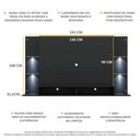 Ver imagem 4 de Painel TV 60" com 2 Leds Vegas Multimóveis V3396 Preto