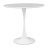 Mesa Lateral Tulipa Saarinen Redonda 51 Cm - Laqueado Base Branca - 3