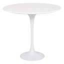 Ver imagem 1 de Mesa Lateral Tulipa Saarinen Redonda 51 Cm - Laqueado Base Branca