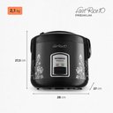 Ver imagem 2 de Panela Elétrica de Arroz Mondial Fast Rice 10 Premium Preto 700w 127v - Pe-44-10x