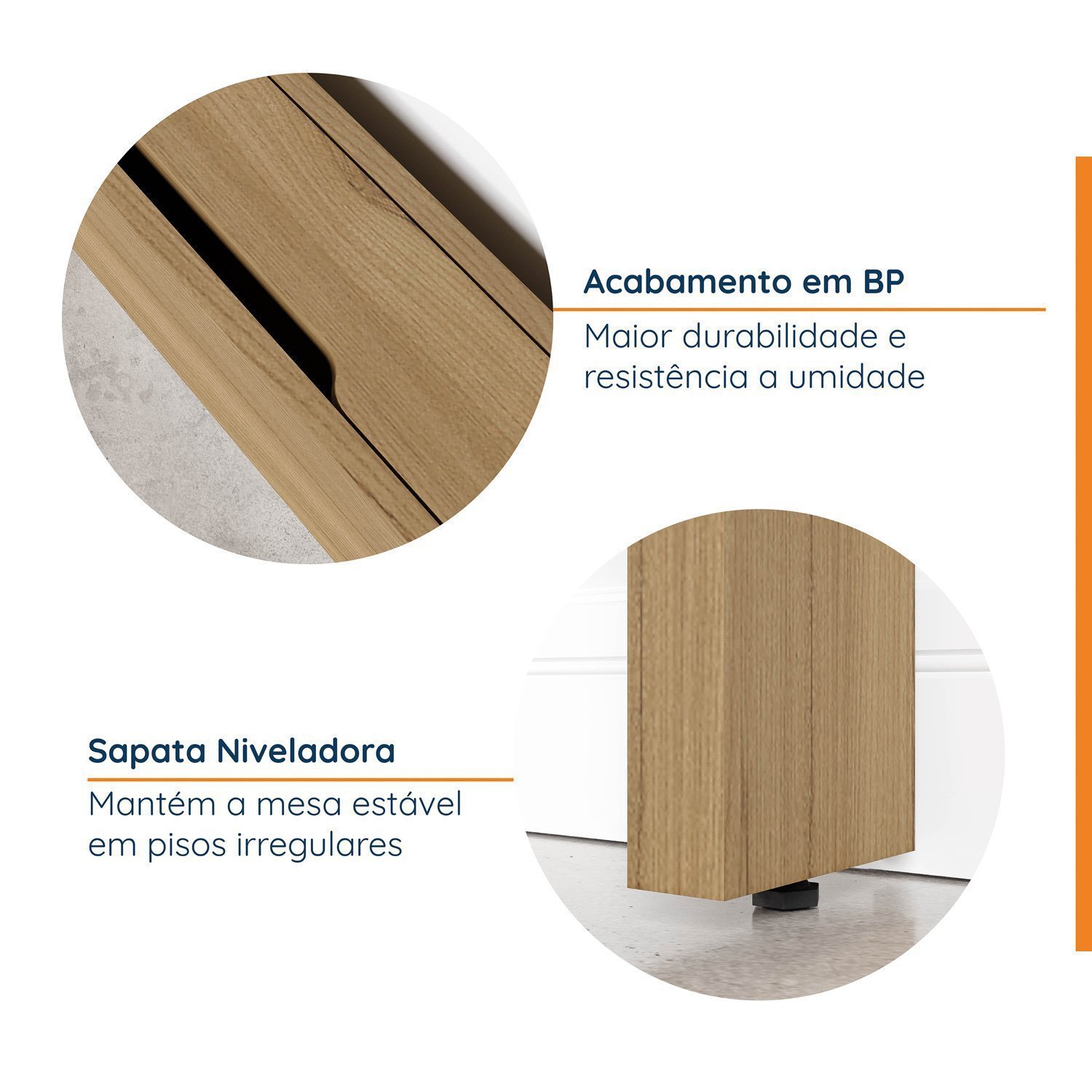 Calha para Organização de Fios para Mesa de Escritório Ficus 150cm CabeCasa MadeiraMadeira - 4