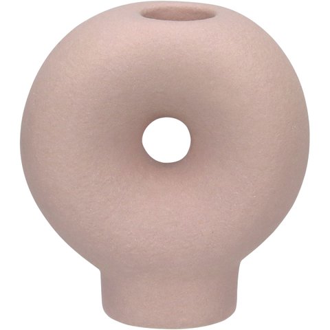 Castiçal Porta Vela Suporte Home&co Cerâmica 9x8x4cm Nude