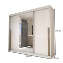 Ver imagem 4 de Guarda-roupa Casal Arcadia 3 Portas 6 Gavetas com Espelho Branco - Panorama Móveis