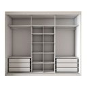Ver imagem 5 de Guarda-roupa Casal Arcadia 3 Portas 6 Gavetas com Espelho Branco - Panorama Móveis