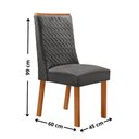 Ver imagem 3 de Mesa de Jantar Olímpia 90 cm Tampo MDF Vidro Canto Copo com 4 Cadeiras Carolina