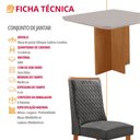Ver imagem 7 de Mesa de Jantar Olímpia 90 cm Tampo MDF Vidro Canto Copo com 4 Cadeiras Carolina