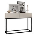 Ver imagem 1 de Aparador Buffet Off White Eros 90cm Estilo Industrial Base de Ferro Preto para Cantinho do Café