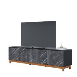 Rack para TV até 82 Polegadas 4 Portas Marmorizado Ibiza Yescasa - 6