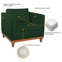 Ver imagem 7 de Kit Sofá 3 Lugares e 2 Poltronas Europa 180 cm Estilo Conforto e Elegância Suede Verde - Amarena