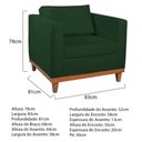 Ver imagem 5 de Kit Sofá 3 Lugares e 2 Poltronas Europa 180 cm Estilo Conforto e Elegância Suede Verde - Amarena
