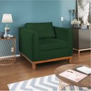 Ver imagem 3 de Kit Sofá 3 Lugares e 2 Poltronas Europa 180 cm Estilo Conforto e Elegância Suede Verde - Amarena